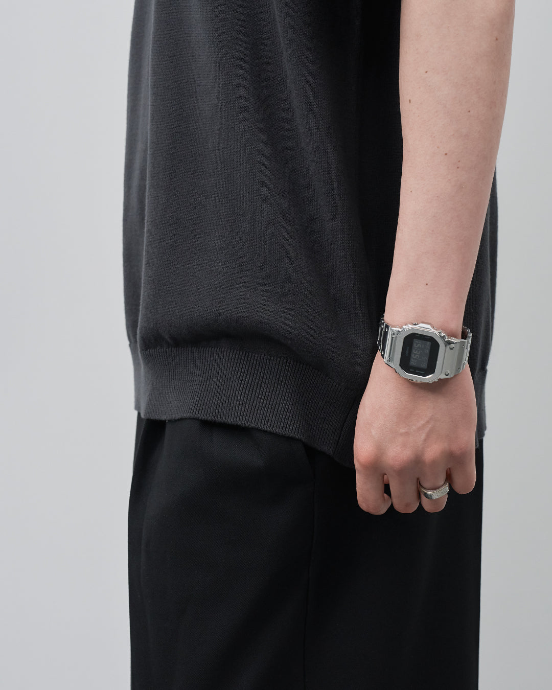 S/S Dry Knit Polo -charcoal-