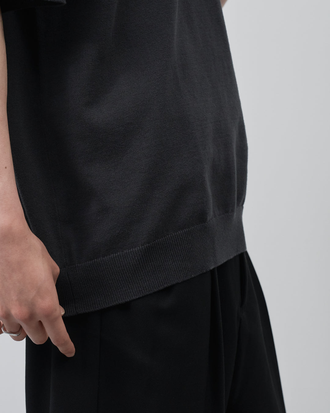 S/S Dry Knit Polo -charcoal-