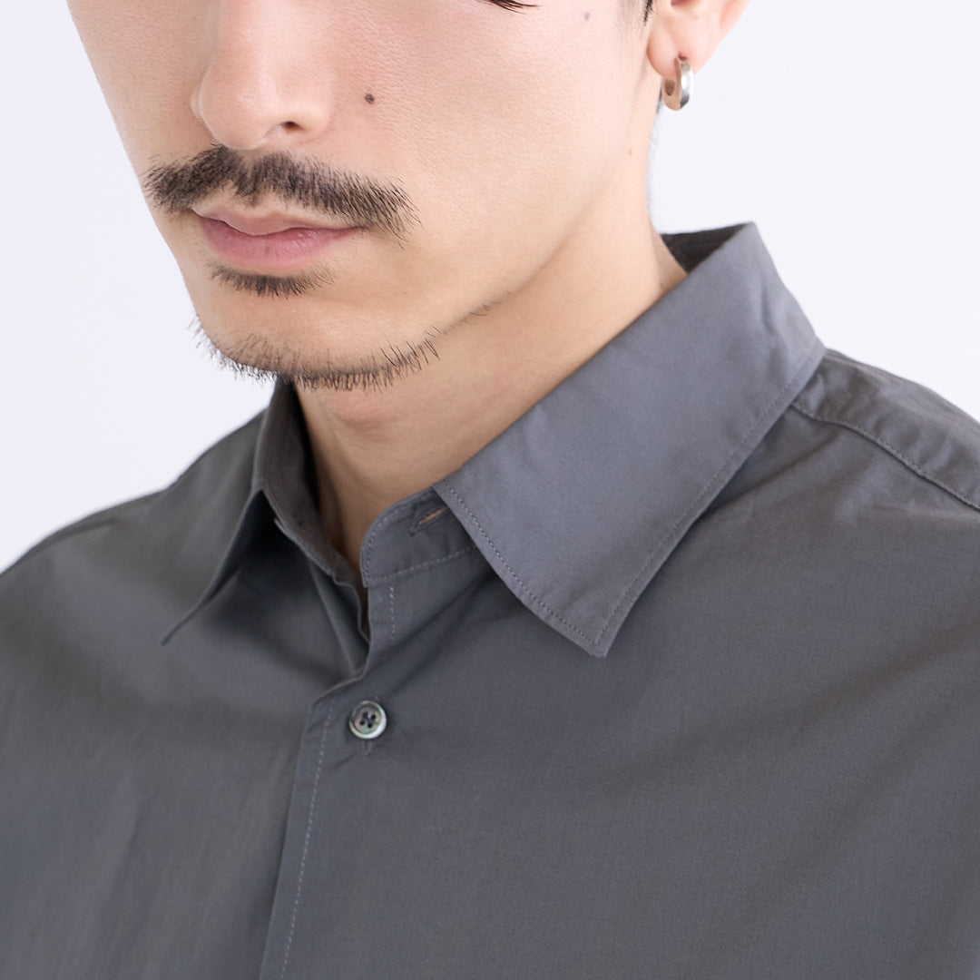 Relaxed Fit L/S Shirt -chacoal gray-