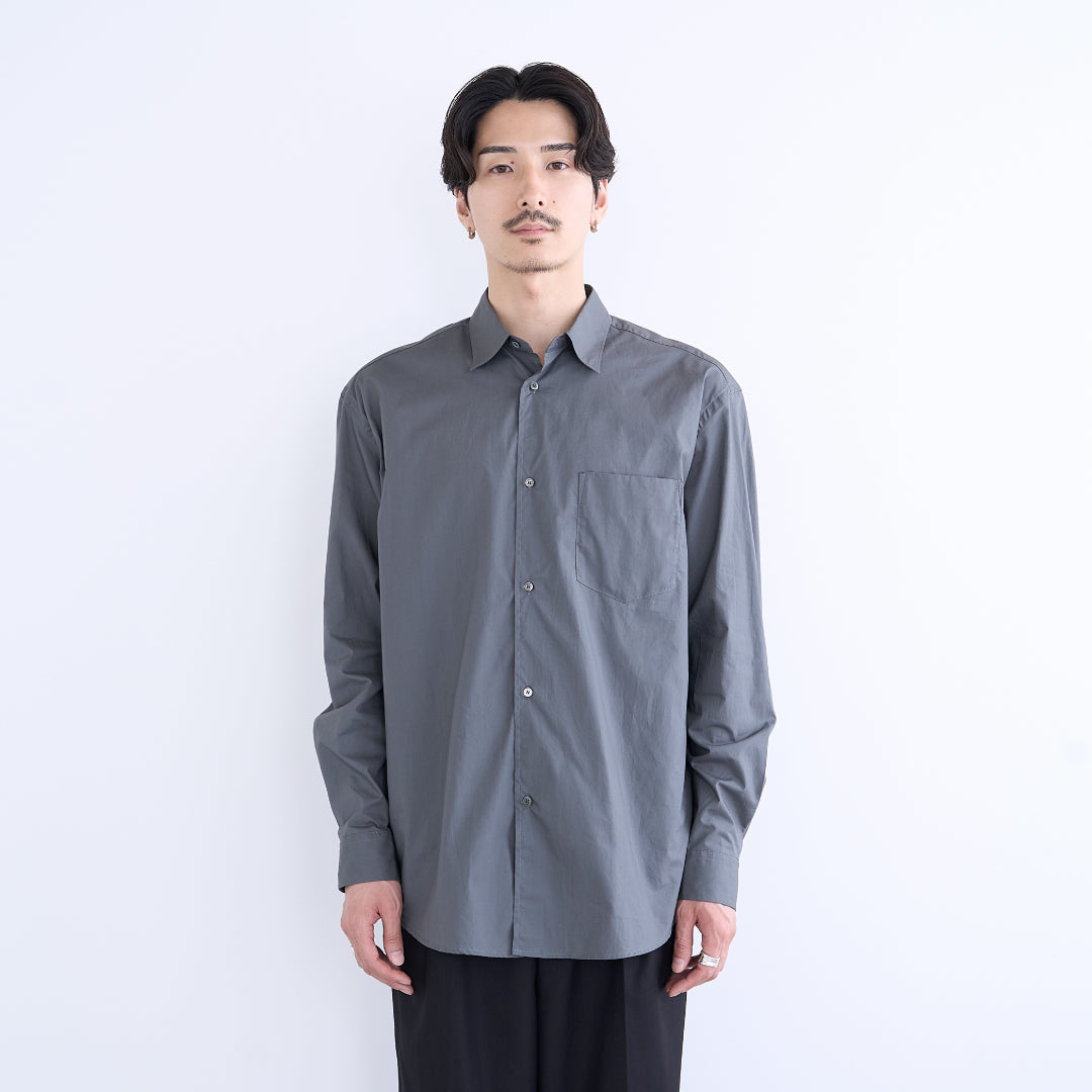 Relaxed Fit L/S Shirt -chacoal gray-