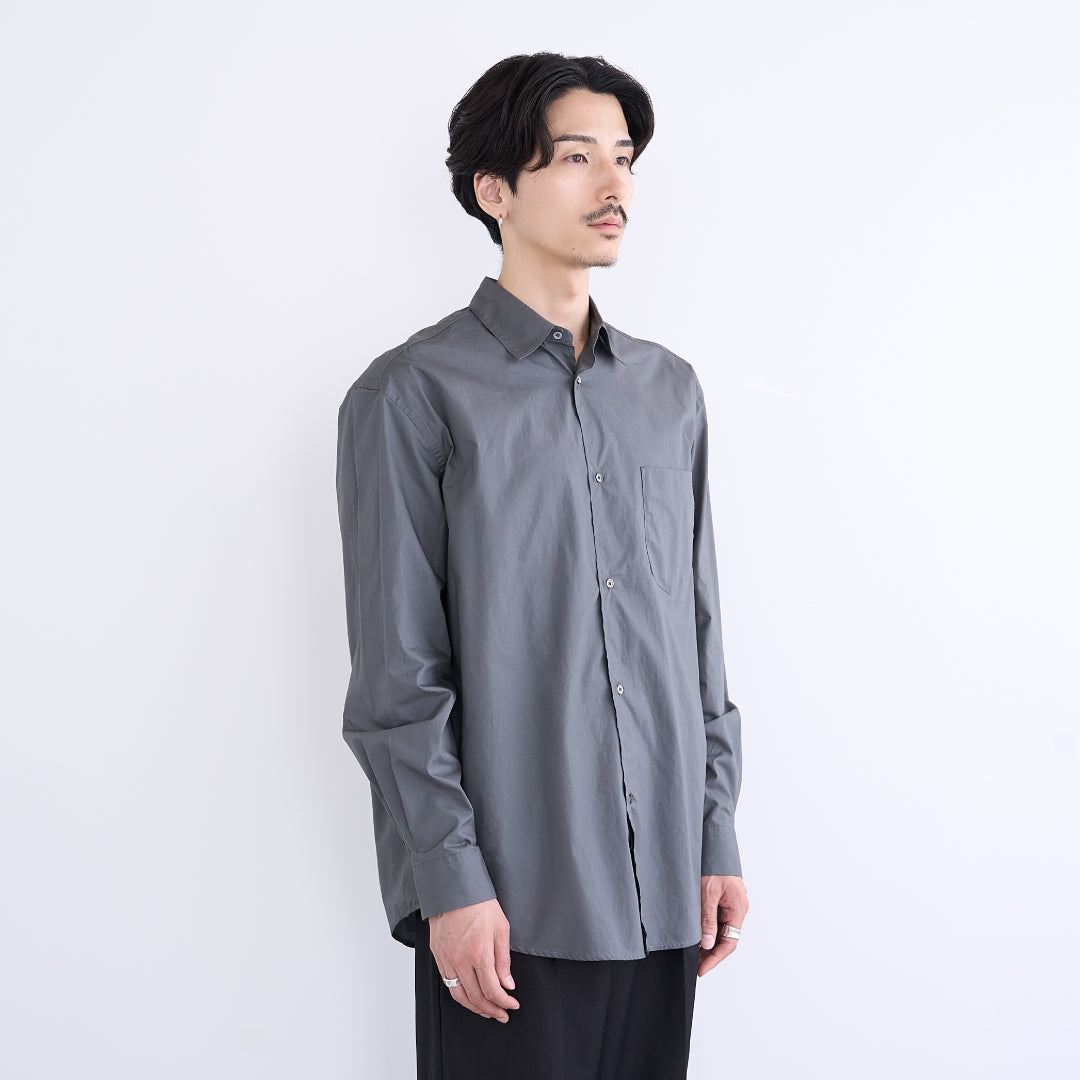 Relaxed Fit L/S Shirt -chacoal gray-