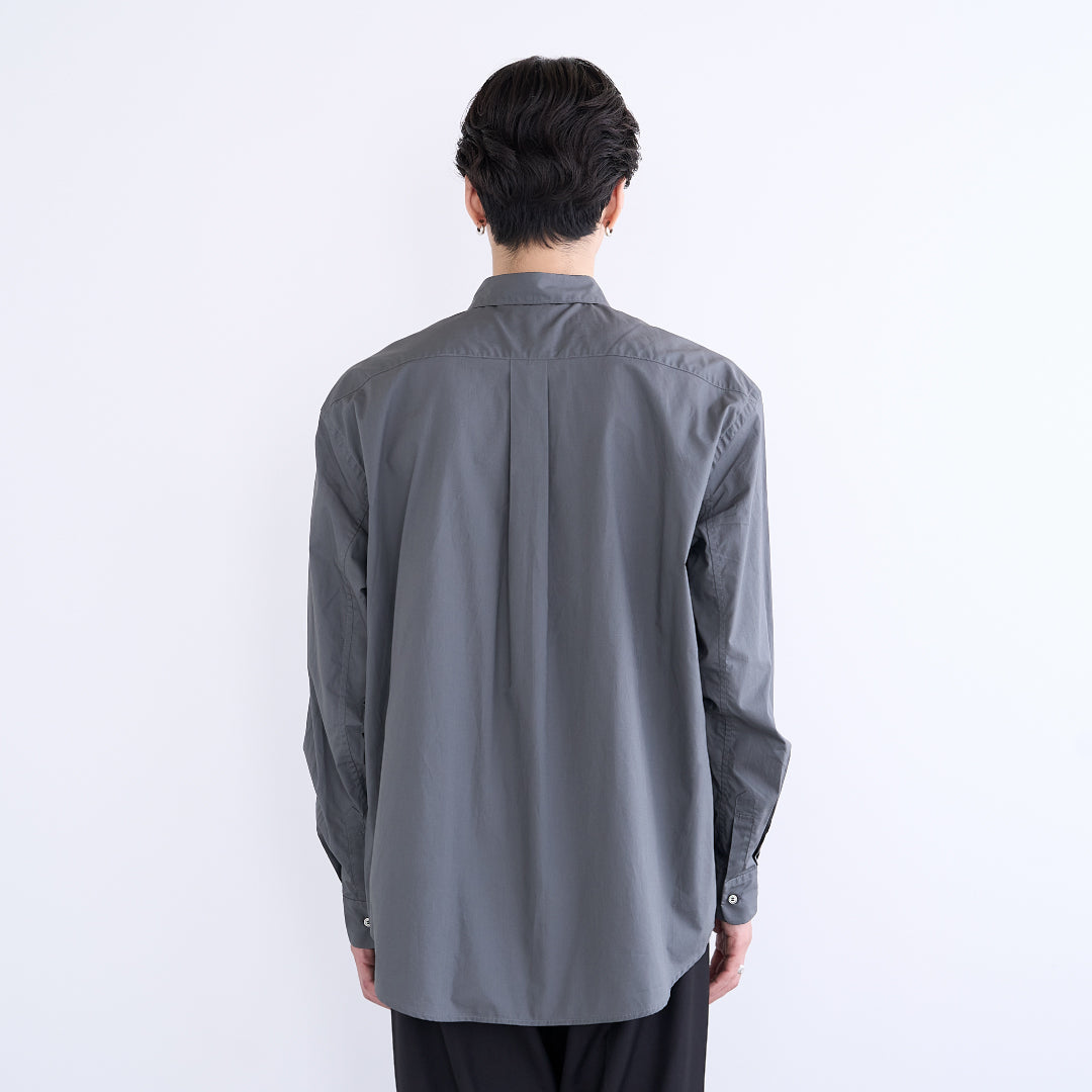 Relaxed Fit L/S Shirt -chacoal gray-