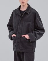 Relaxed Fit Corduroy Jacket -charcoal-