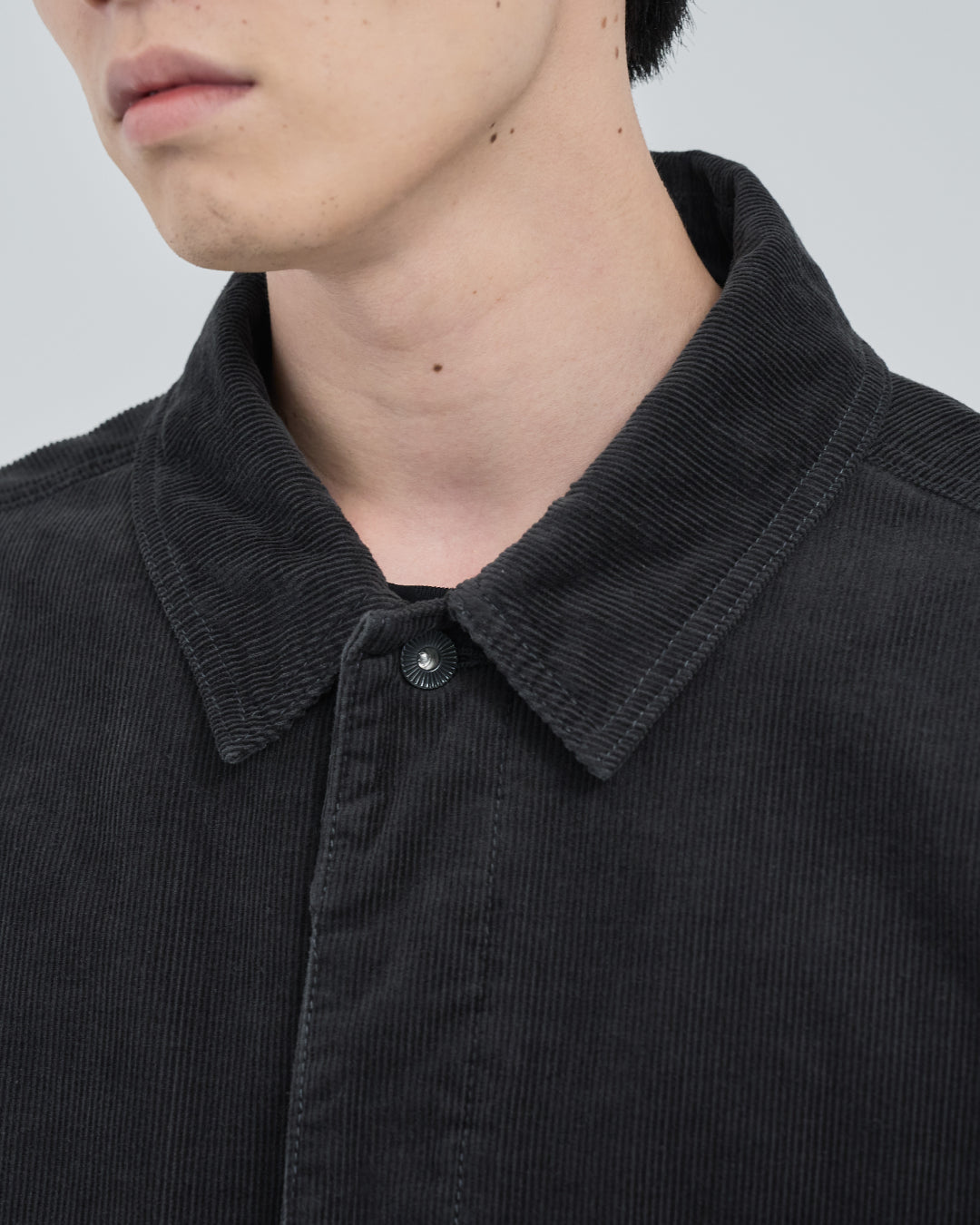 Relaxed Fit Corduroy Jacket -charcoal-