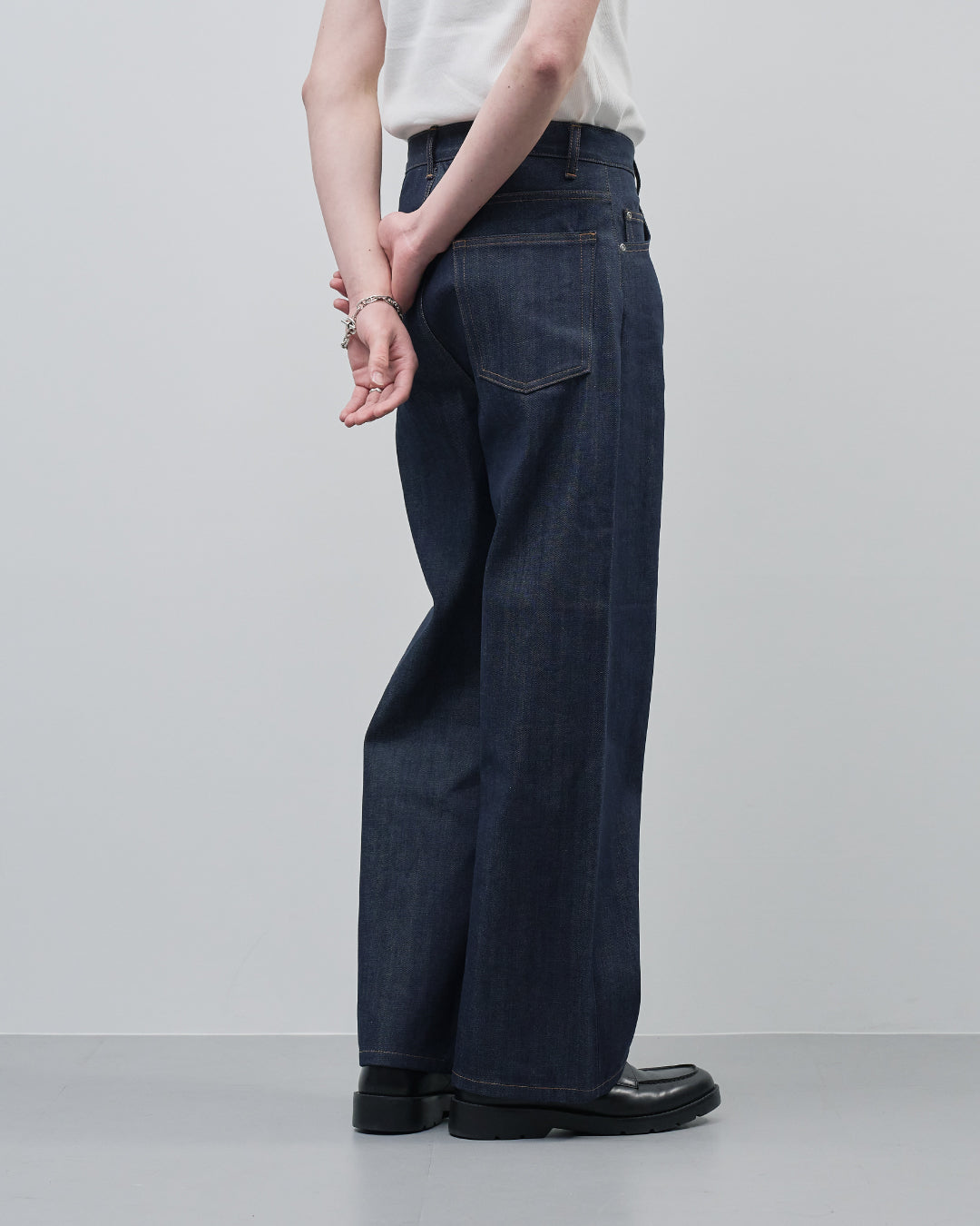 Straight Denim Pants -indigo-