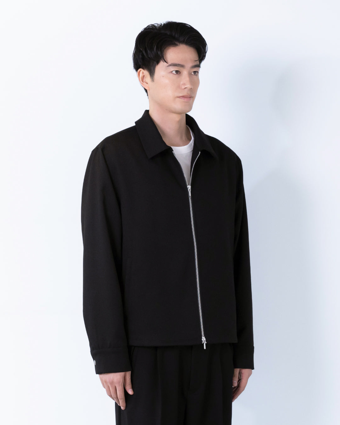 Double Zip Drizzler Jacket -black-