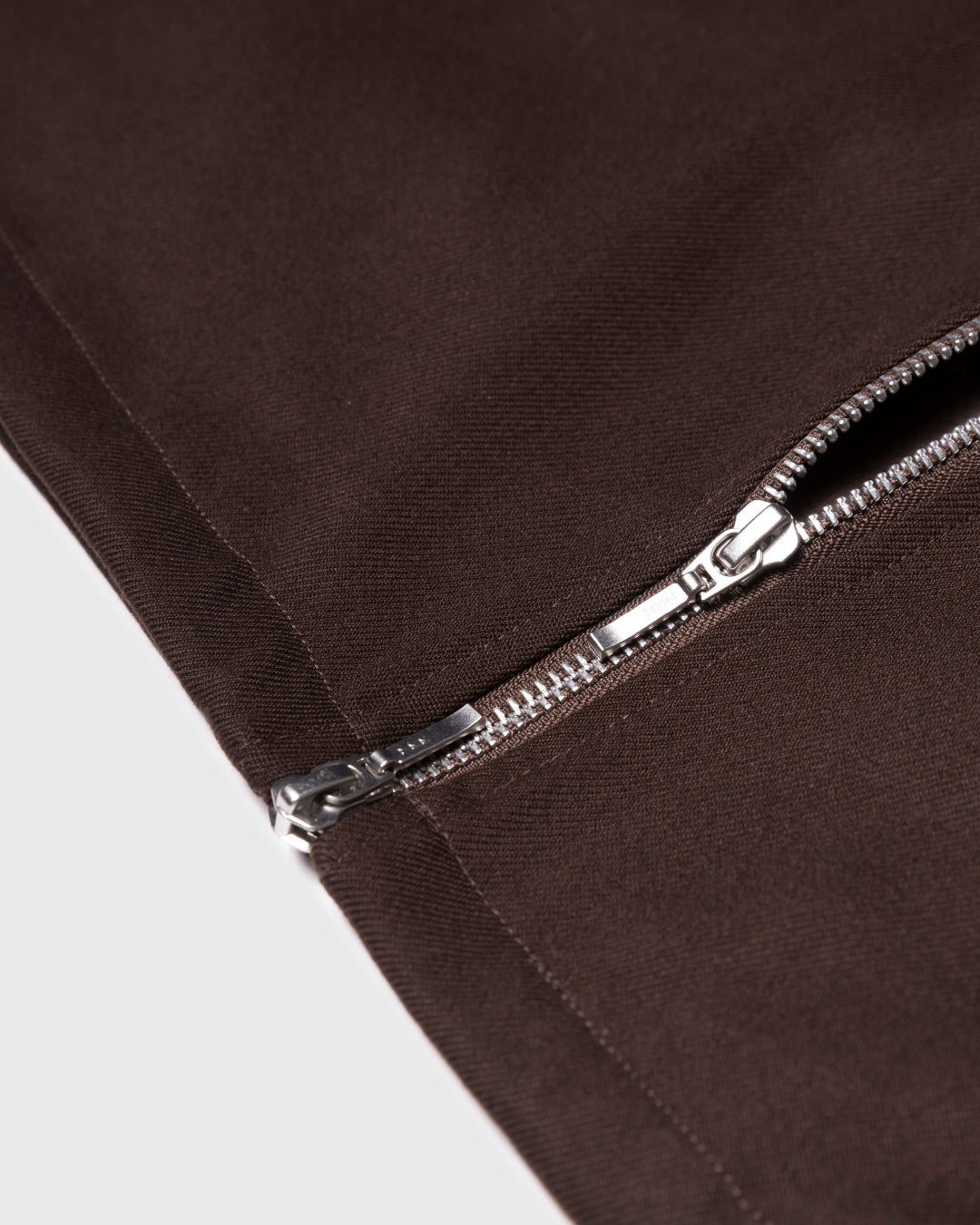 Double Zip Jacket -brown-