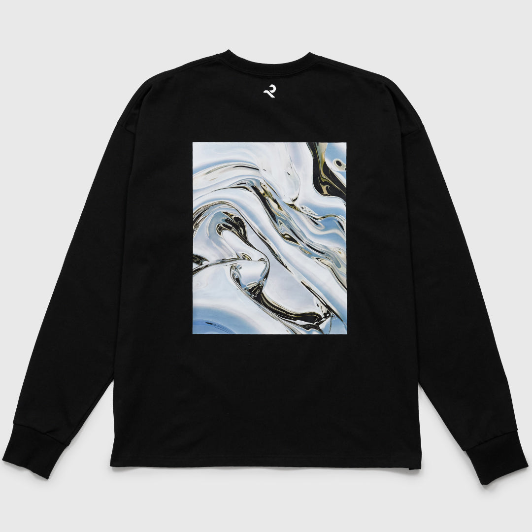 L/S Tee "flow" - black