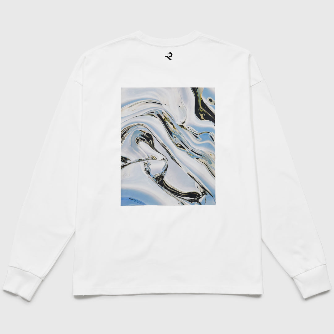 L/S Tee "flow" - white