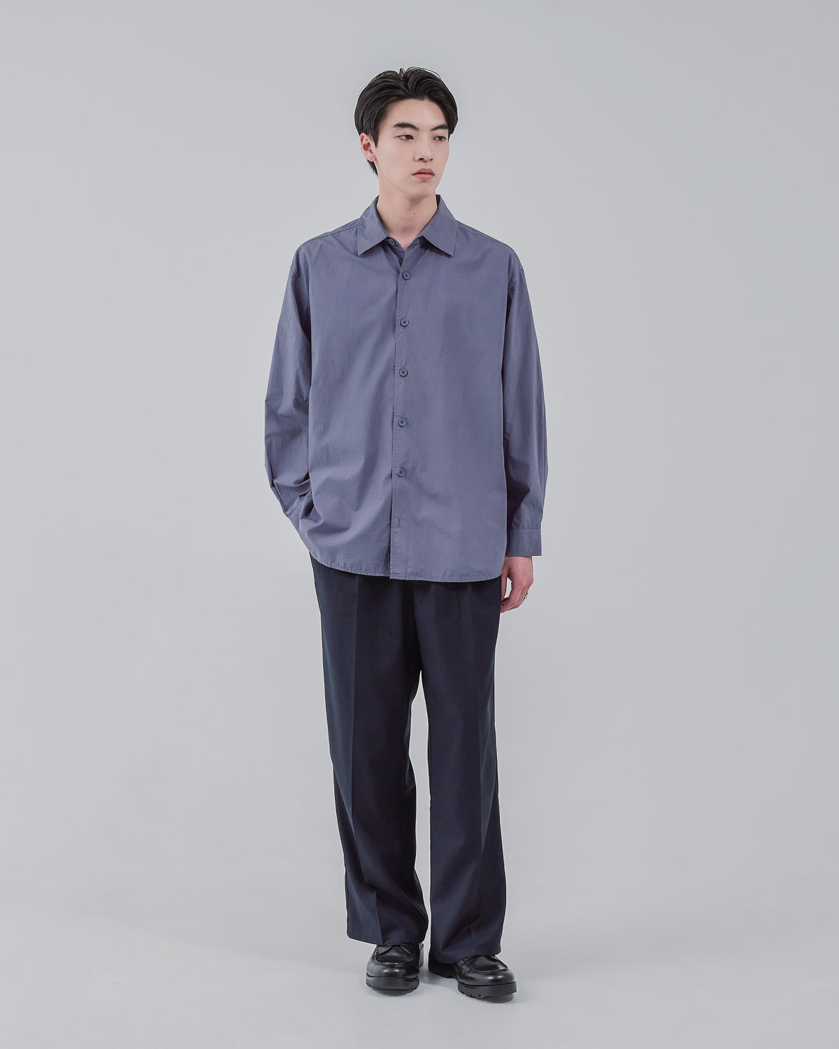 Garment Dyed L/S Shirt -dark purple-（11）