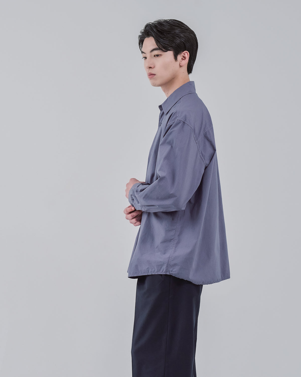 Garment Dyed L/S Shirt -dark purple-（14）