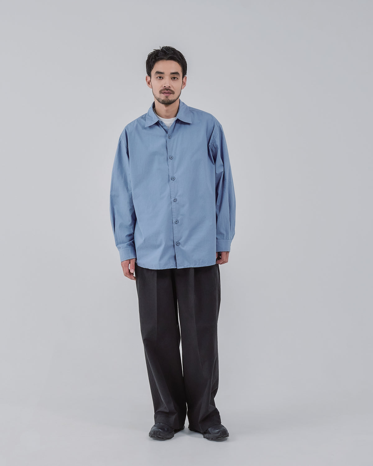 Garment Dyed L/S Shirt -blue-（14）