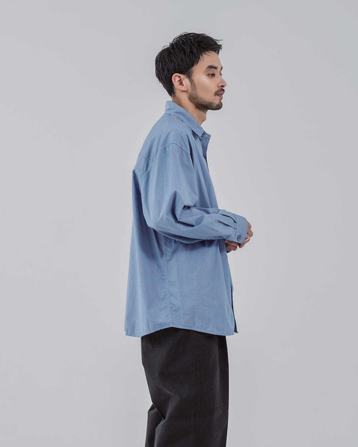Garment Dyed L/S Shirt -blue-（13）