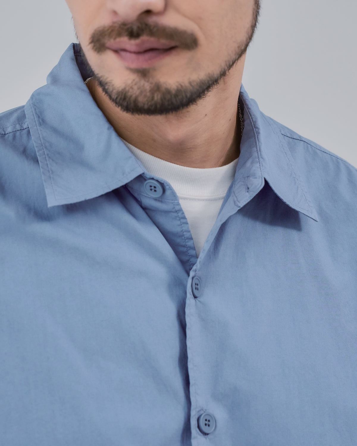 Garment Dyed L/S Shirt -blue-（2）