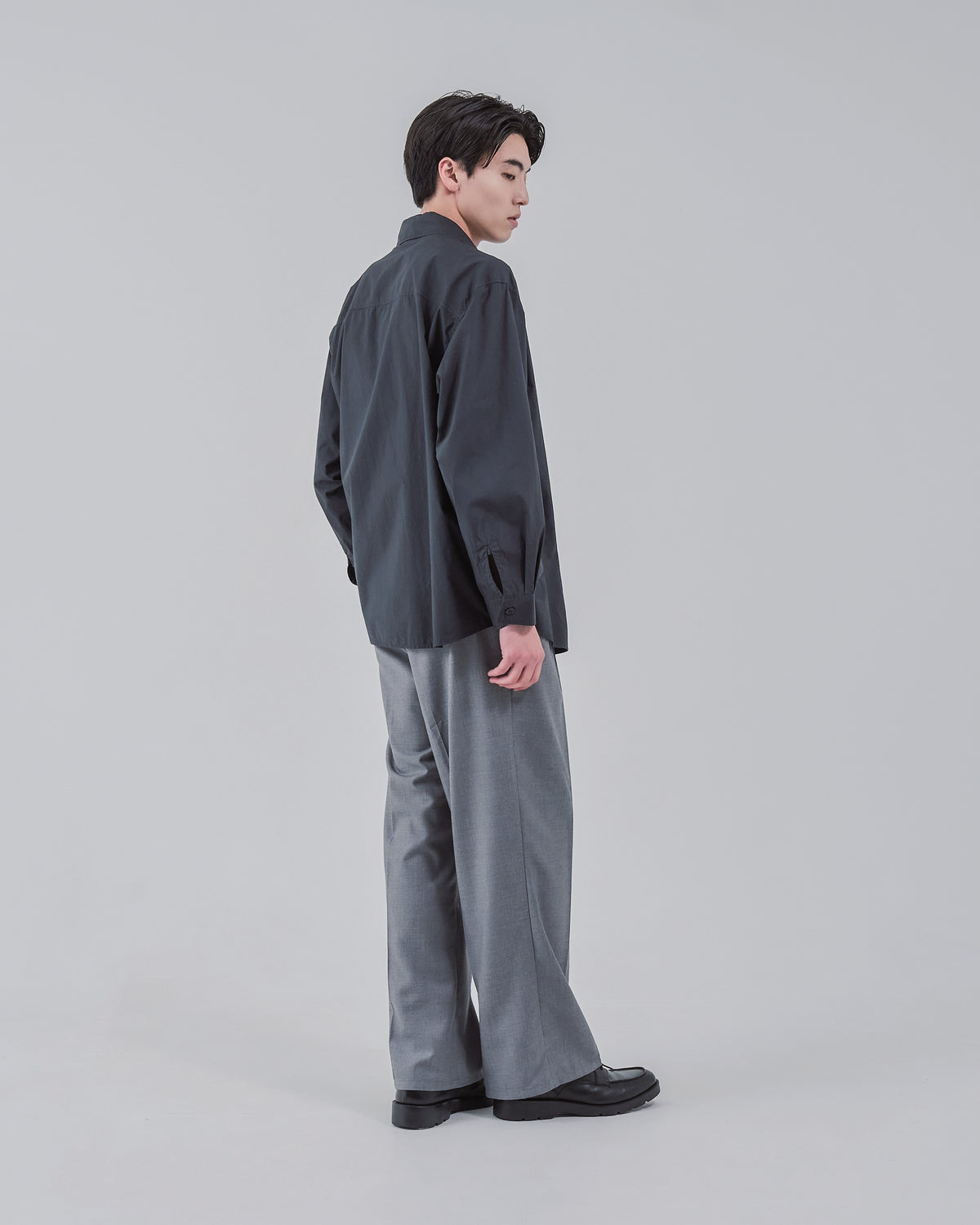Garment Dyed L/S Shirt -charcoal-（20）