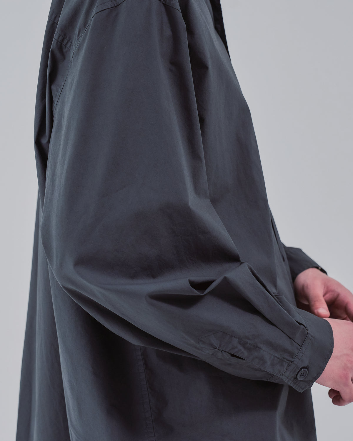 Garment Dyed L/S Shirt -charcoal-（2）