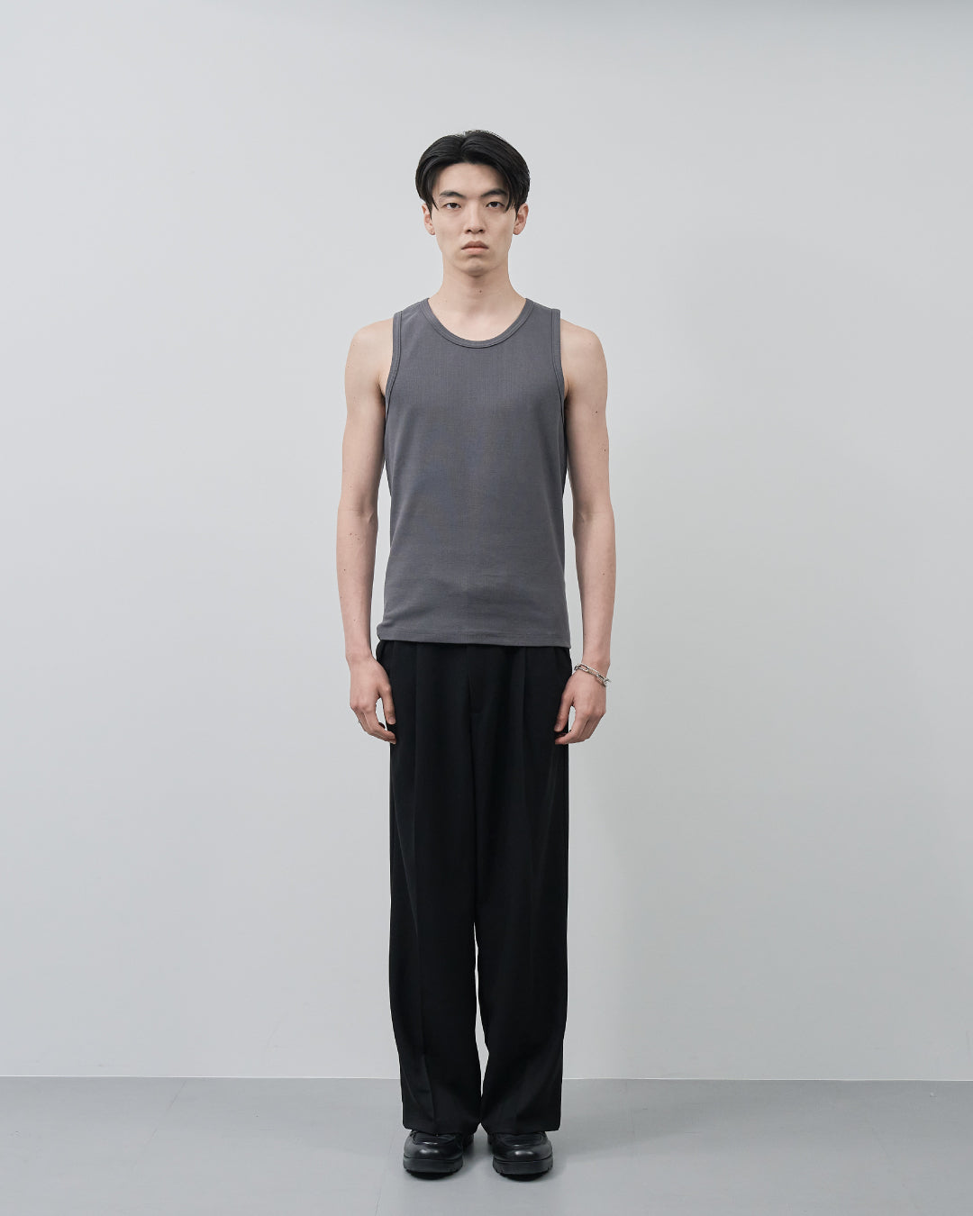 Pack Tank Top -greige×charcoal-