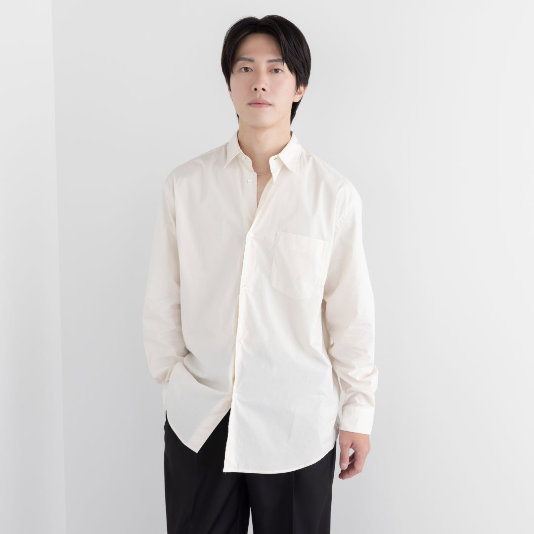 Relaxed Fit L/S Shirt -ivory-