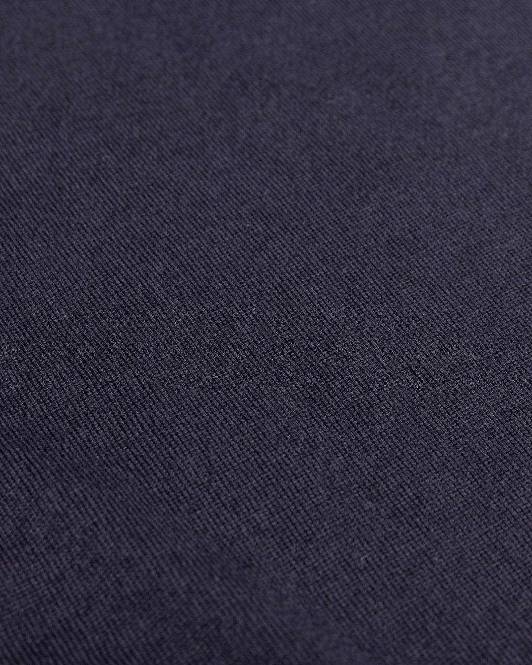 Wool Mixed L/S Knit Polo -navy-