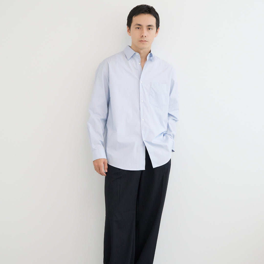 Relaxed Fit L/S Shirt -light blue-