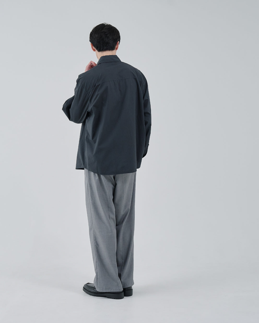 2Tuck Wide Slacks -light gray-