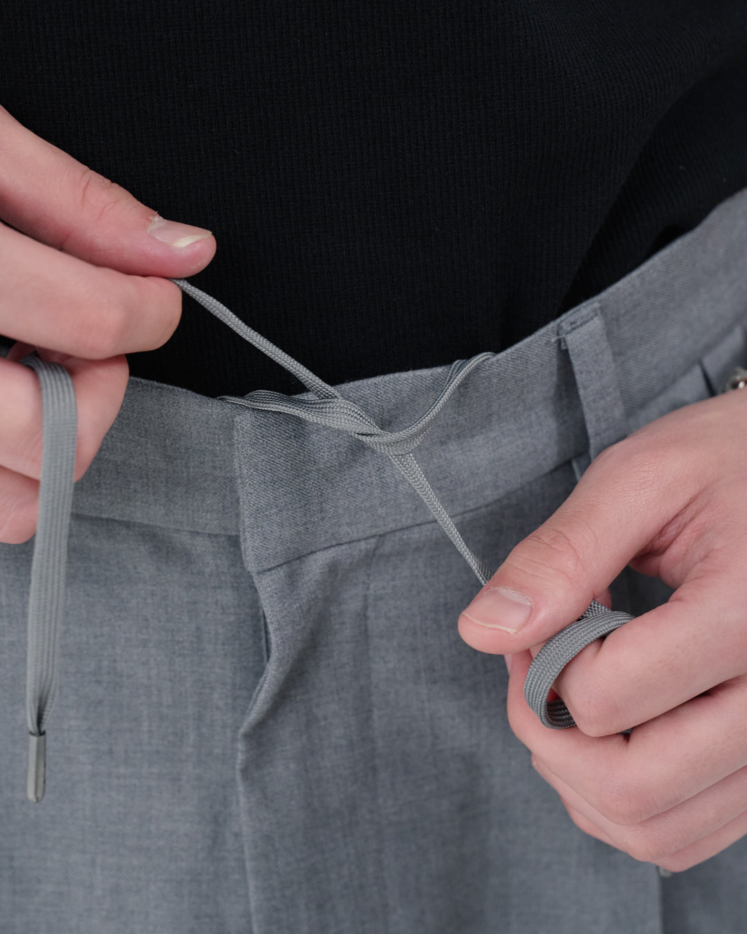 2Tuck Wide Slacks -light gray-