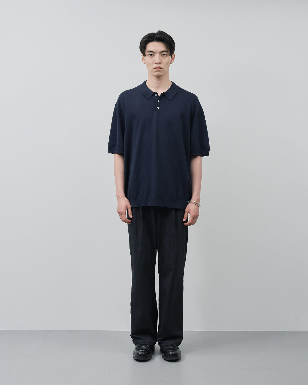 S/S Dry Knit Polo -navy-