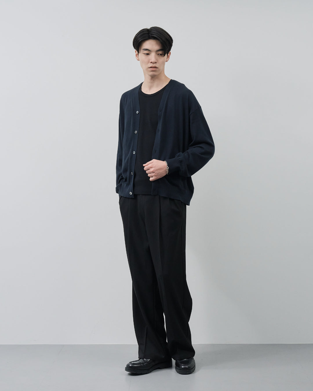 Sheer L/S Cardigan -navy-