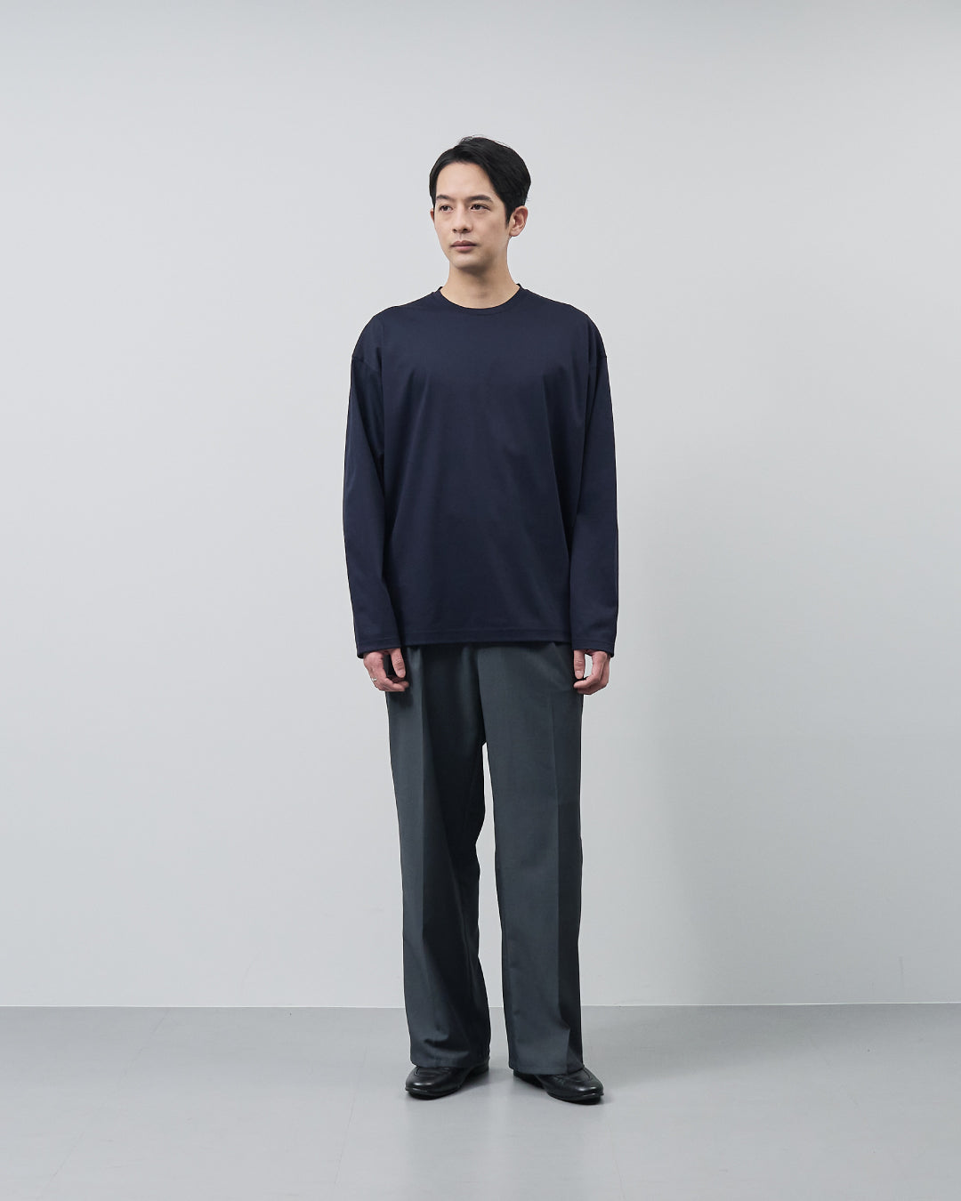 ARBINI Cotton L/S Tee -navy-