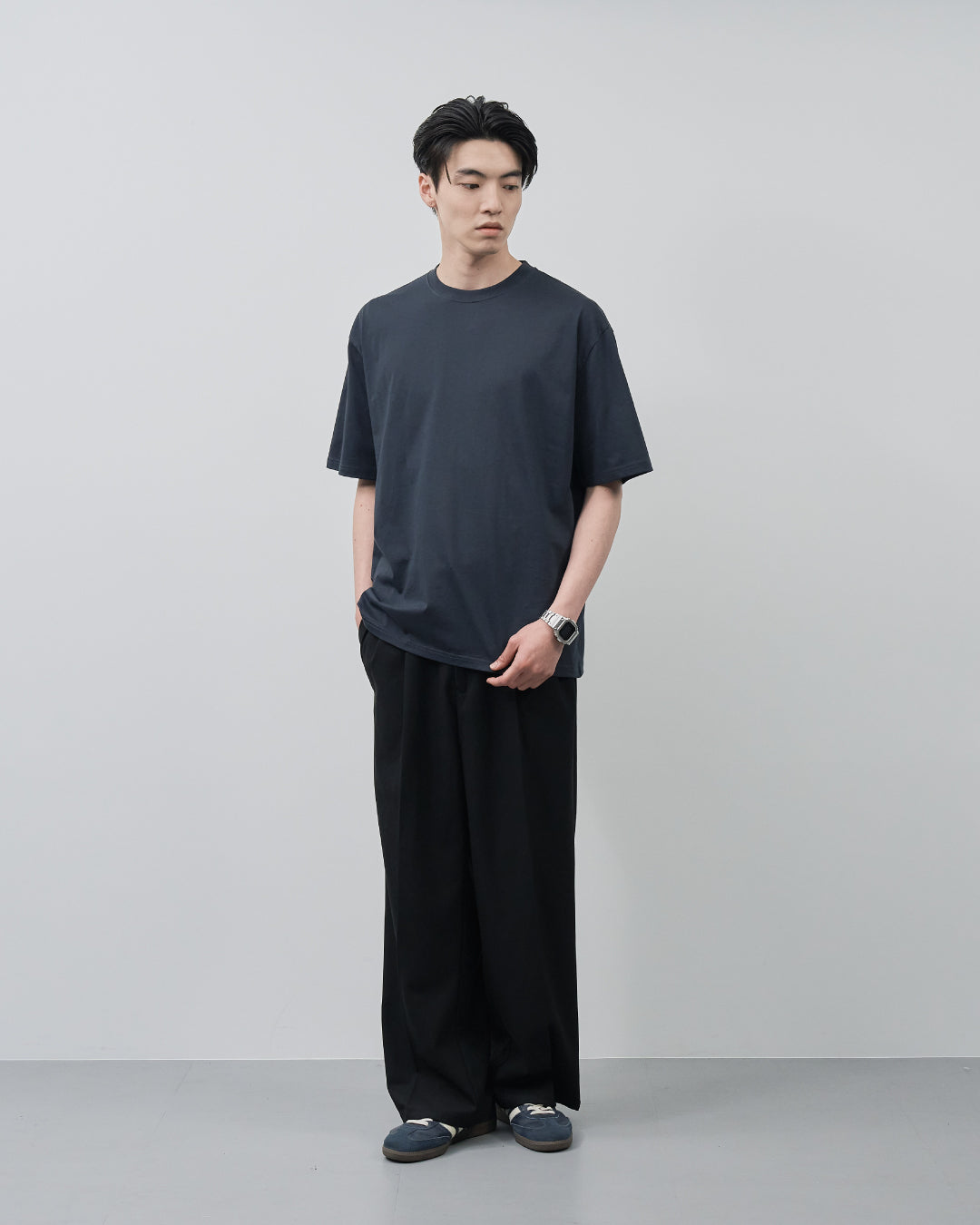 Pack S/S Tee -white×navy-