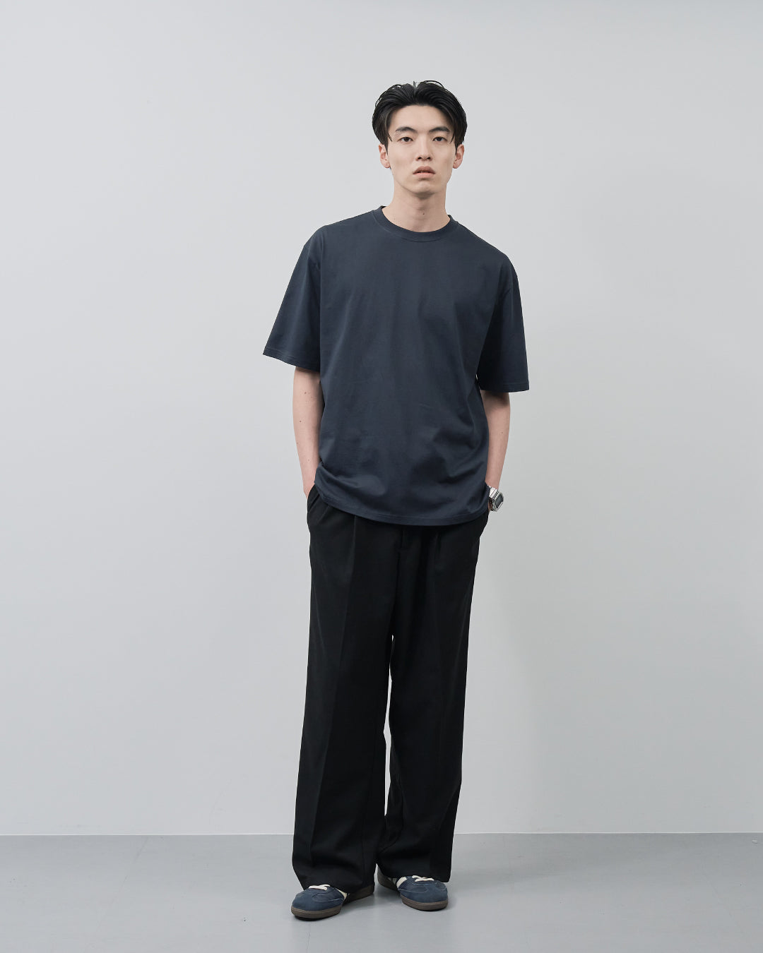Pack S/S Tee -white×navy-