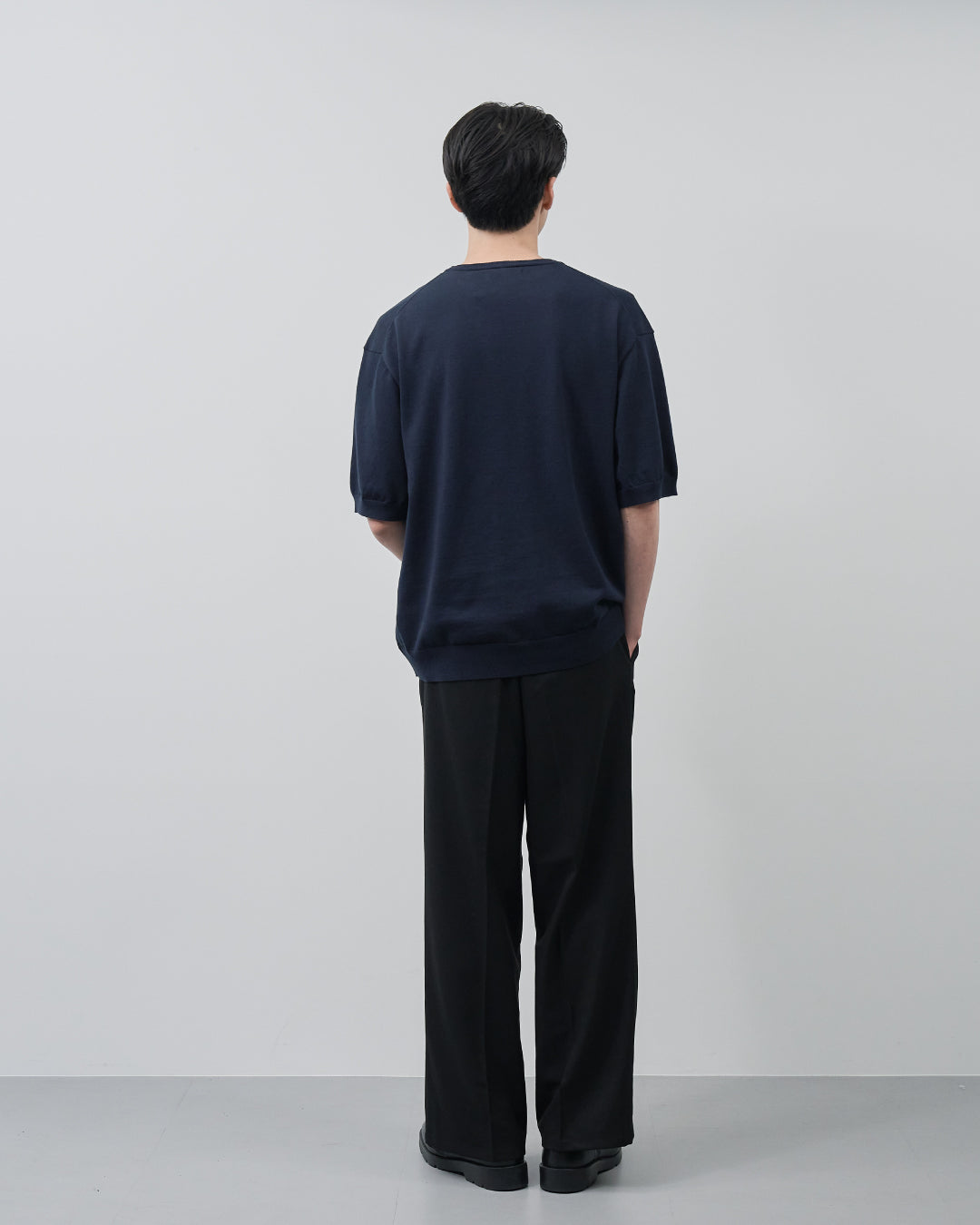 S/S Dry Knit Tee -navy-