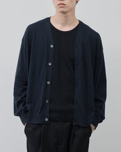 Sheer L/S Cardigan -navy-