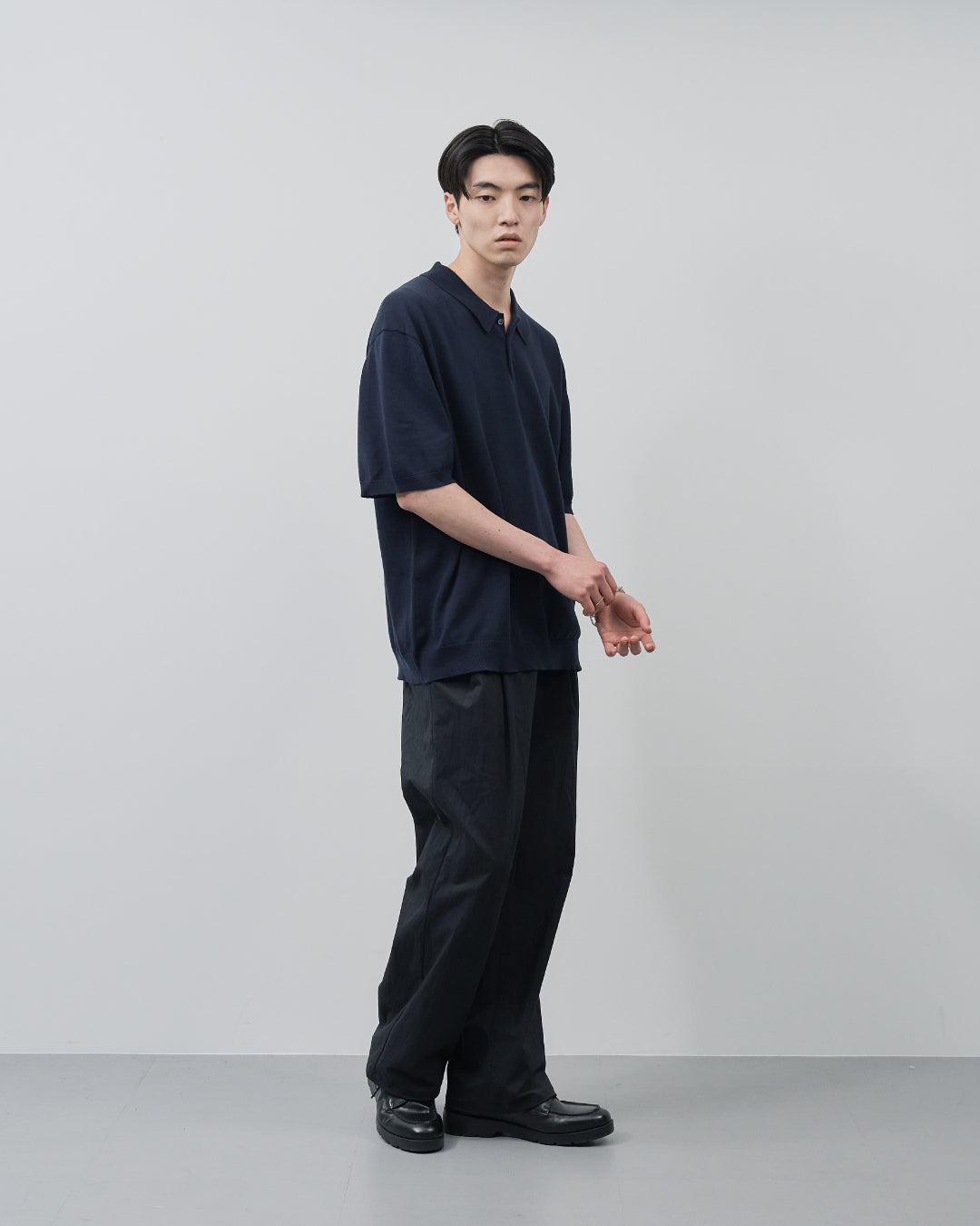 S/S Dry Knit Polo -navy-