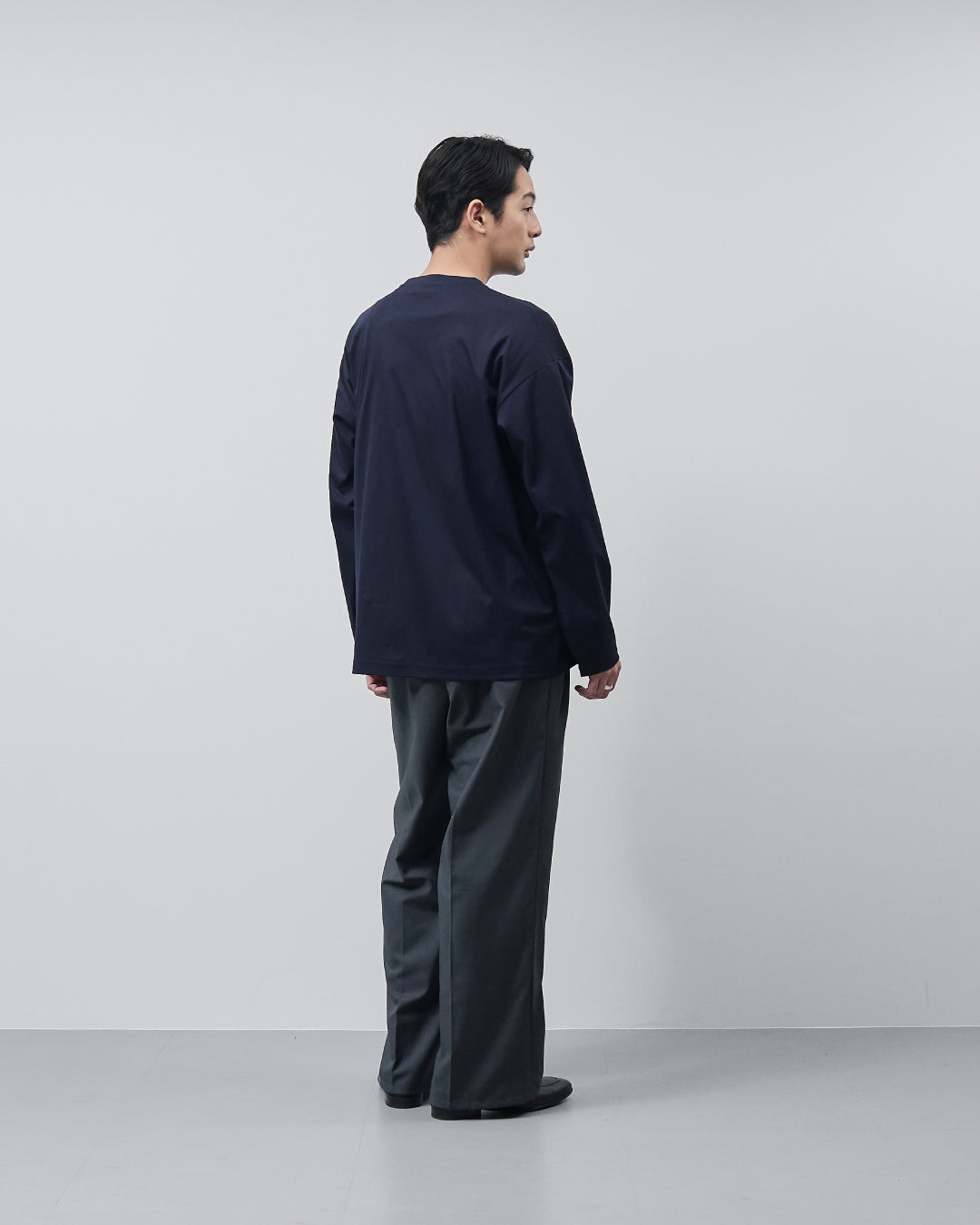 ARBINI Cotton L/S Tee -navy-