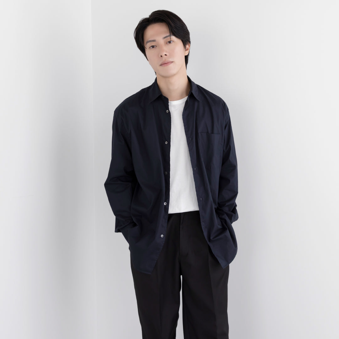 Relaxed Fit L/S Shirt -navy-