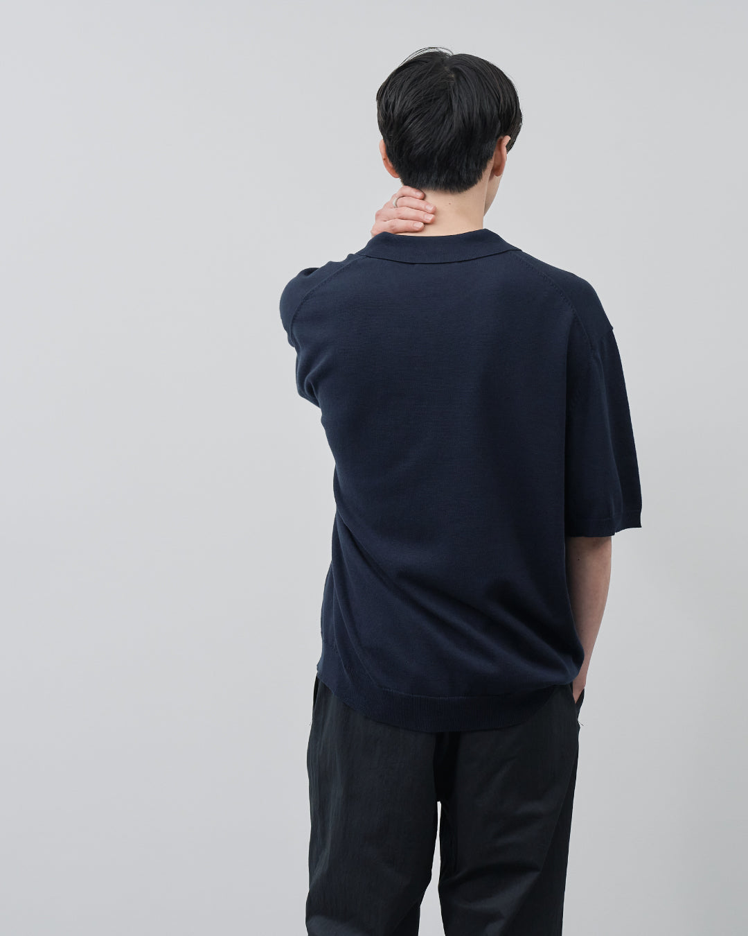 S/S Dry Knit Polo -navy-