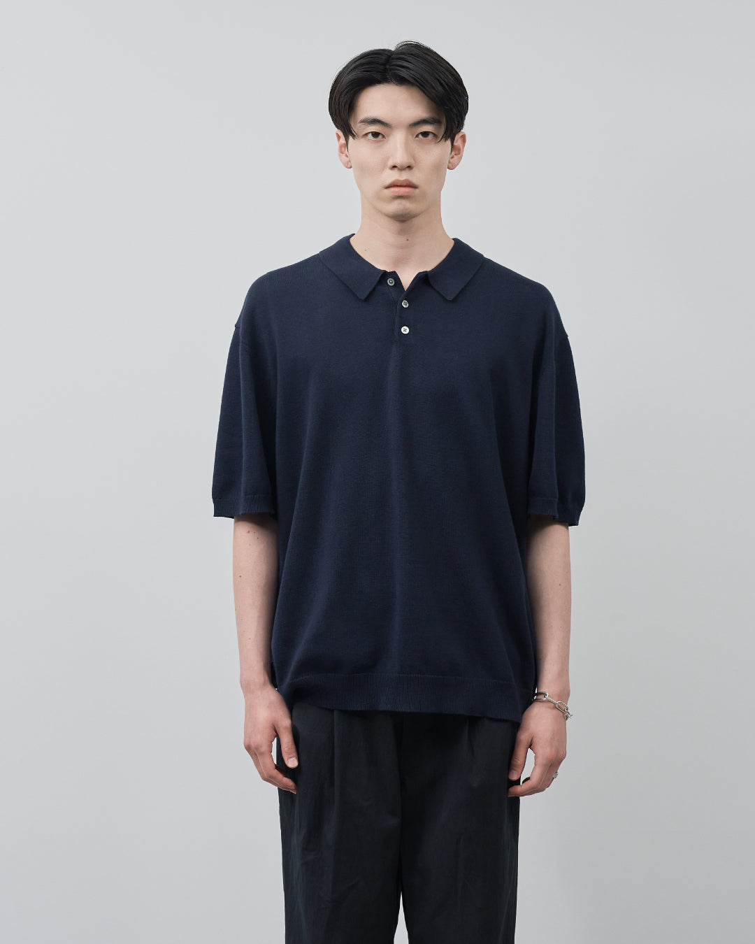 S/S Dry Knit Polo -navy-