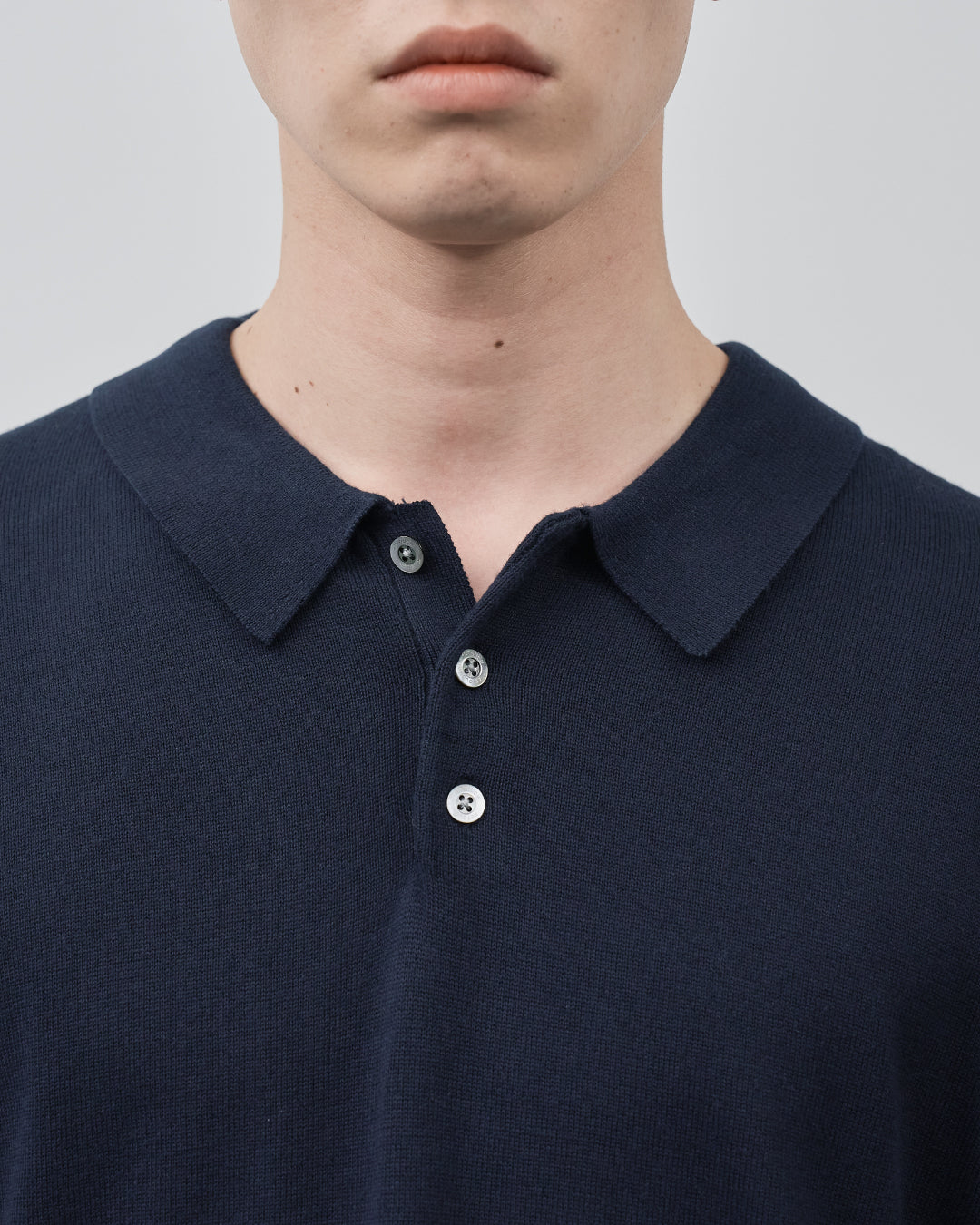 S/S Dry Knit Polo -navy-