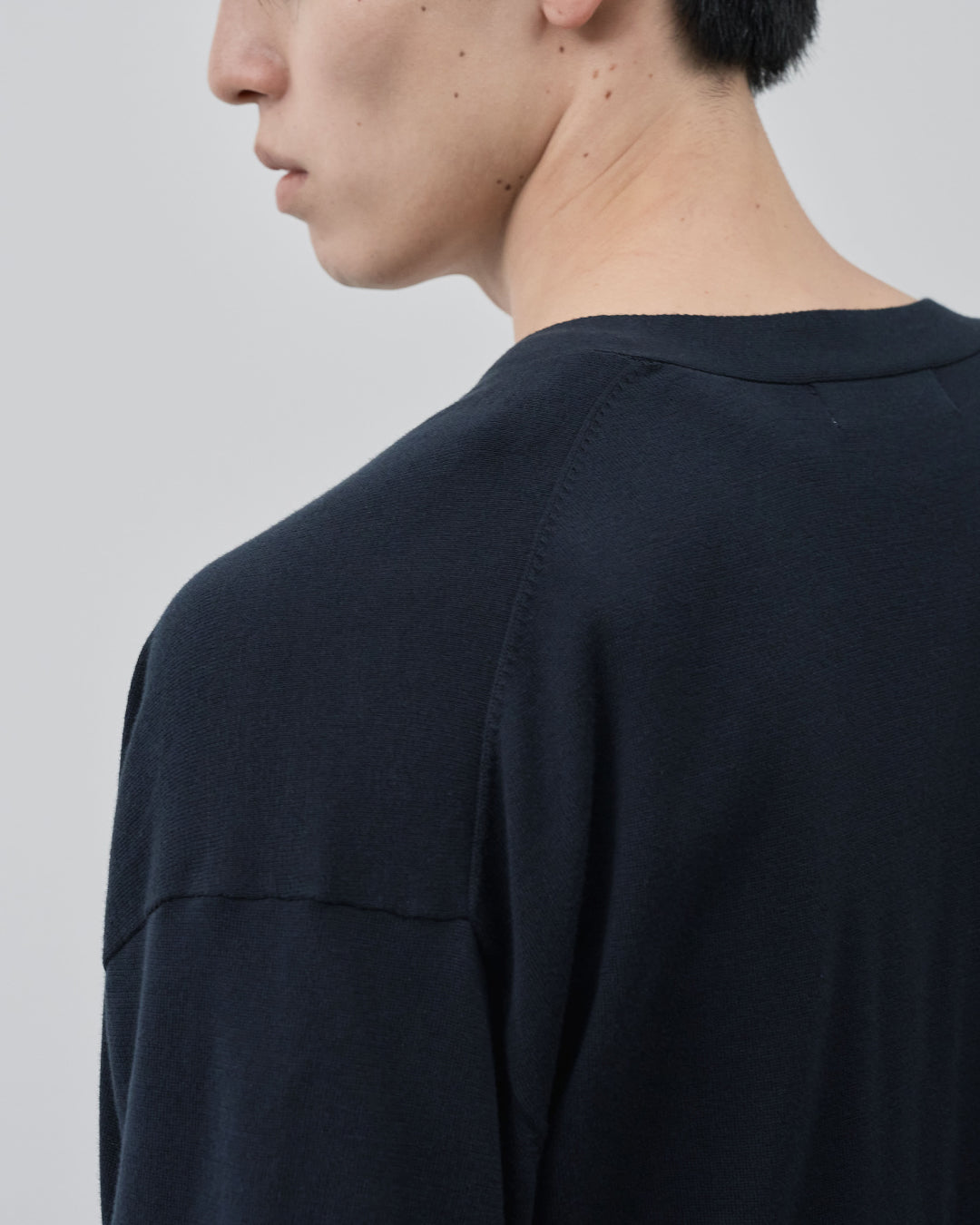 Sheer L/S Cardigan -navy-