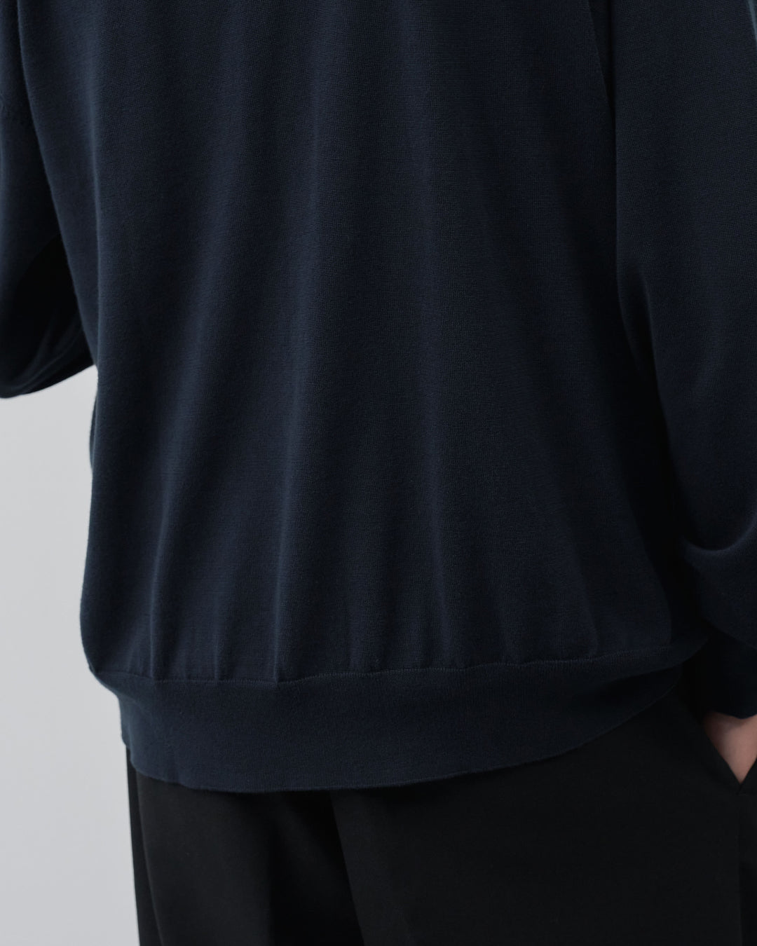 Sheer L/S Cardigan -navy-