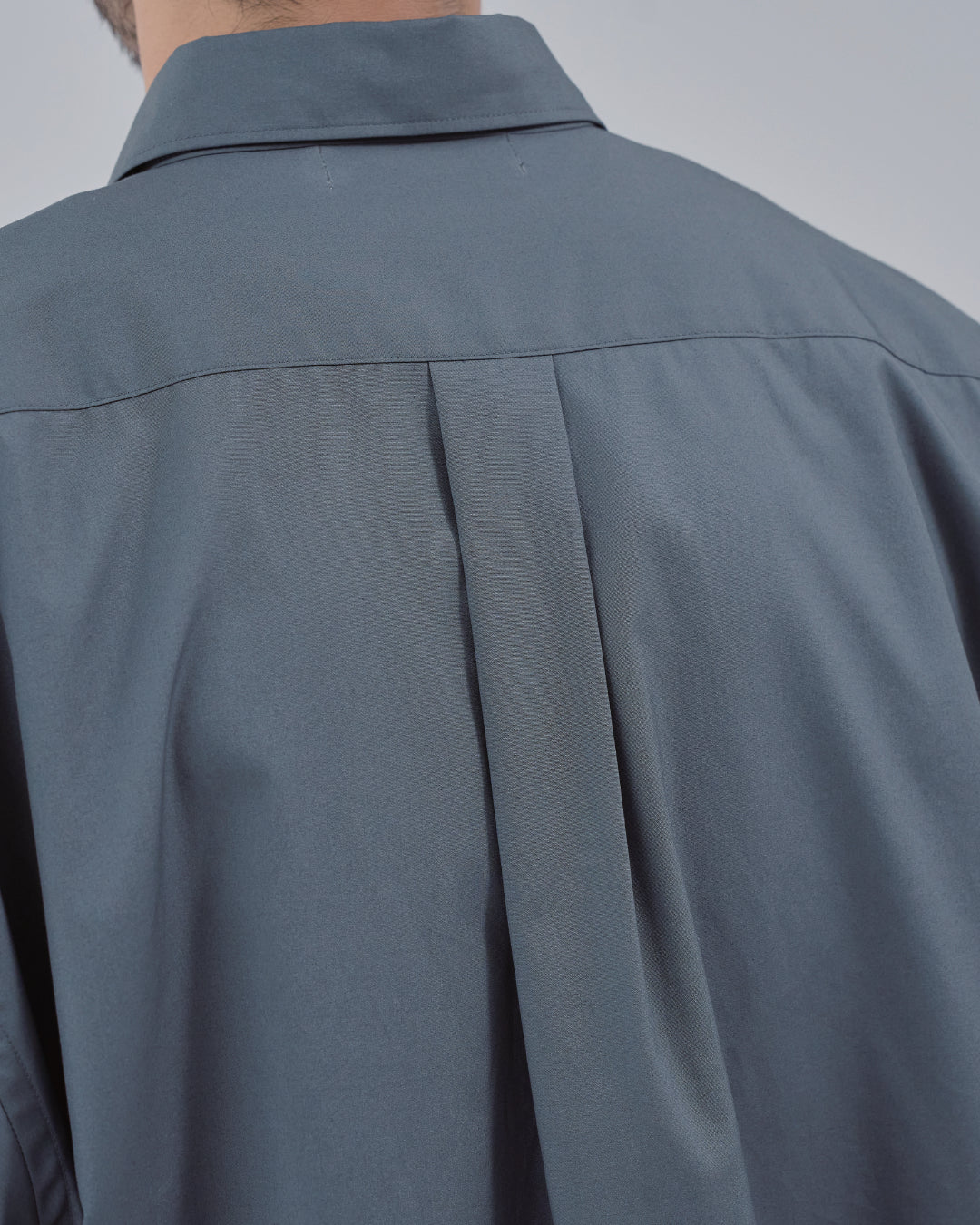 Relaxed Fit Regular Collar L/S Shirt -dark gray-