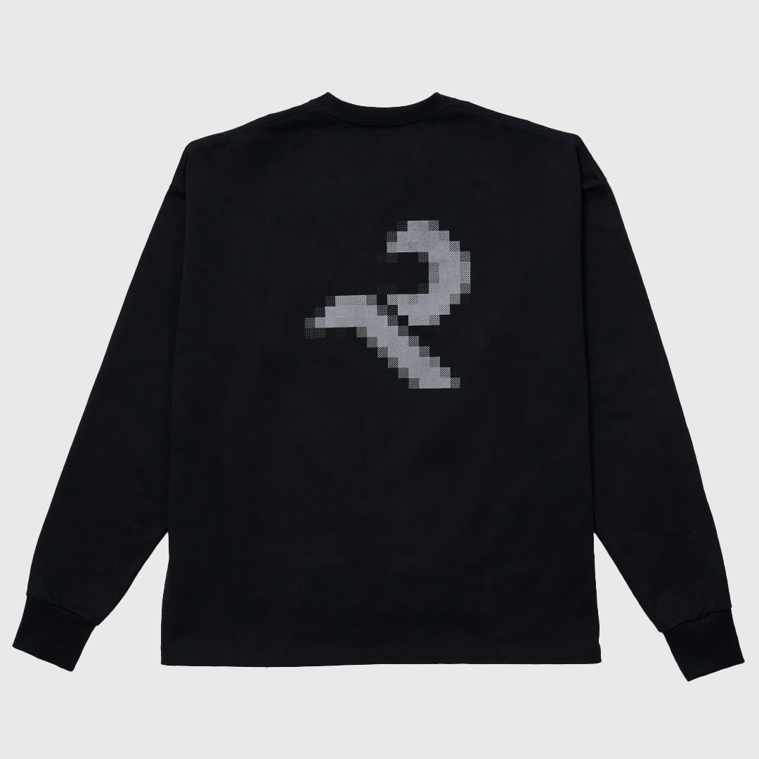 L/S Tee "Pixel" - black
