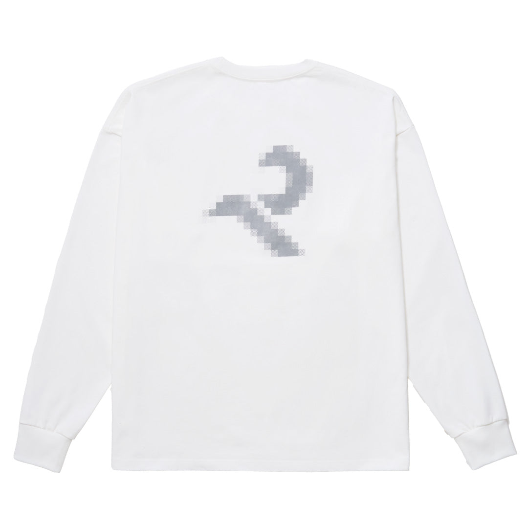 L/S Tee "Pixel" - white