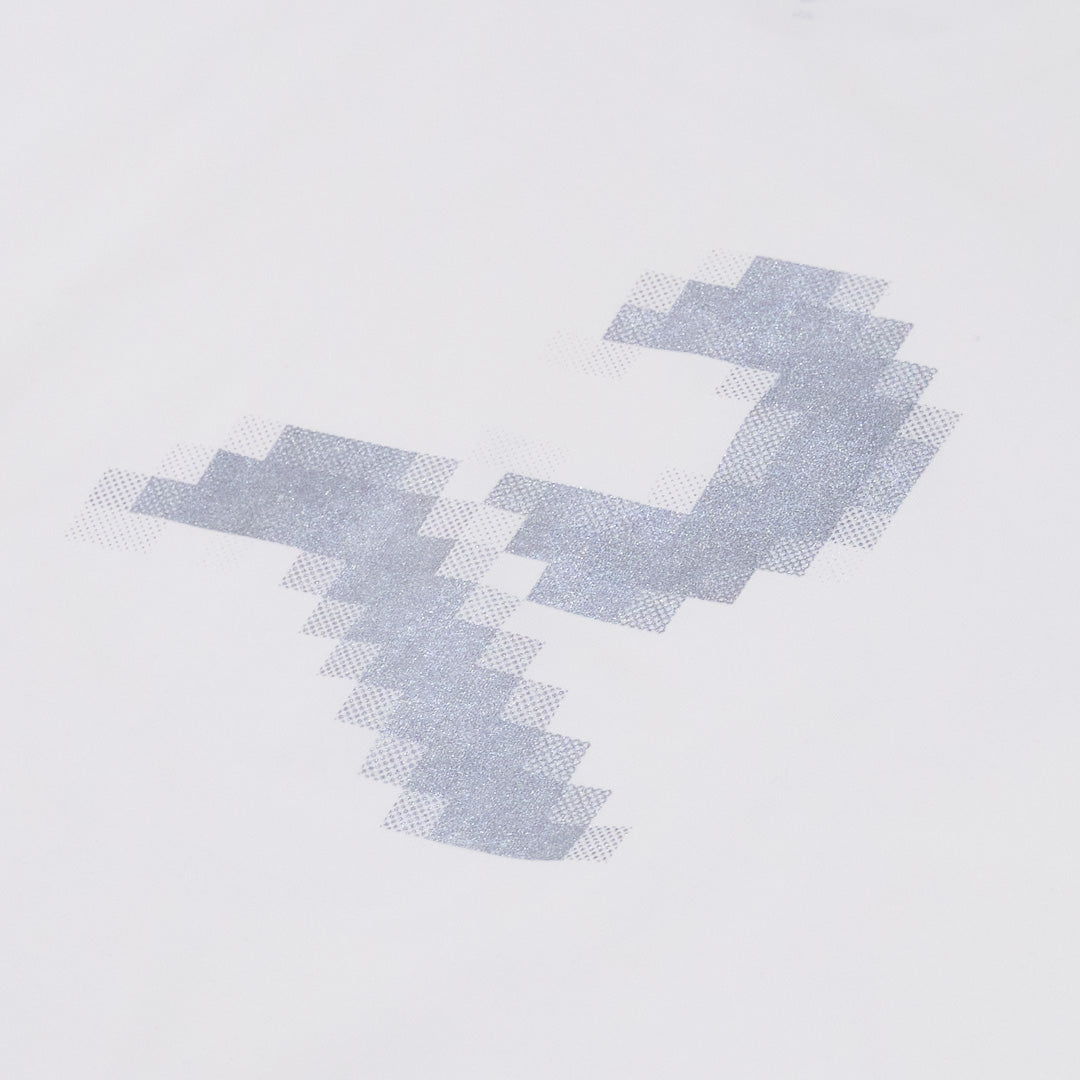 L/S Tee "Pixel" - white