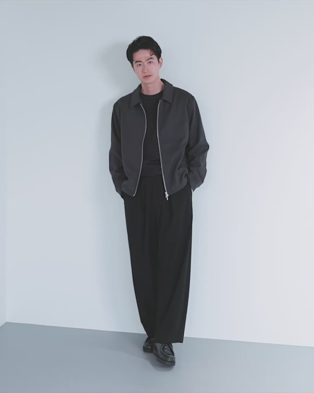 ジャケット・アウター tweed grey short drizzler jacket ssstein / シュタイン】DRIZZLER ZIP UP JACKET - GREY KHAKI