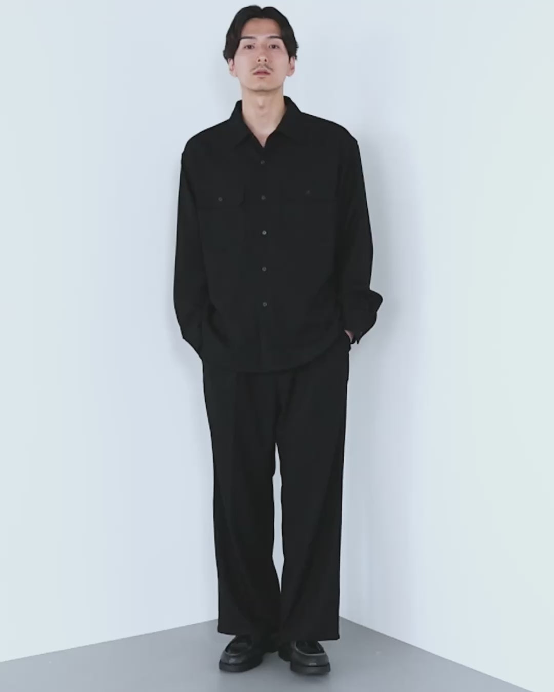 完売サイズ　レタッチ CPO シャツ ジャケット black L Wool Touch CPO Jacket -black-