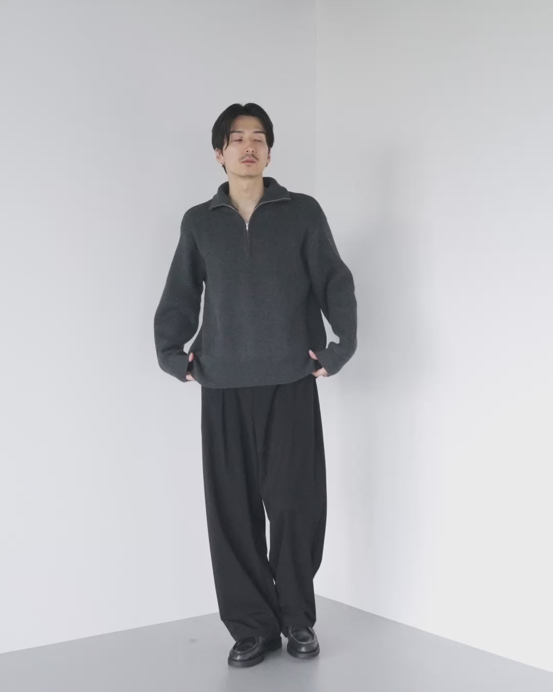 最終　ウル　ハーフジップニット　URU HALF ZIP KNIT HALF ZIP SWEAT-ハーフジップスウェット-URU（ウル）通販| stcompany