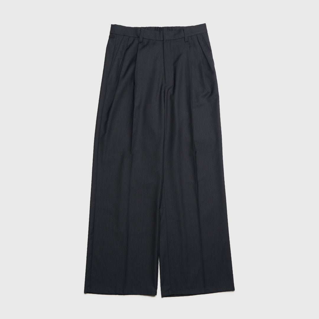 2Tuck Wide Slacks-gray-