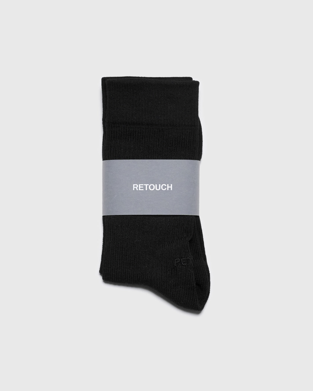 Logo Rib Socks -black-